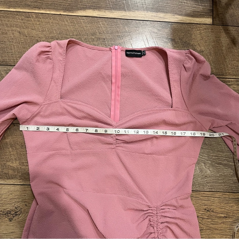 Pink Ruched Mini Dress - Picture 5 of 8